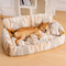 Cama nórdica y esponjosa extra acogedora y acogedora cama de perro y gato