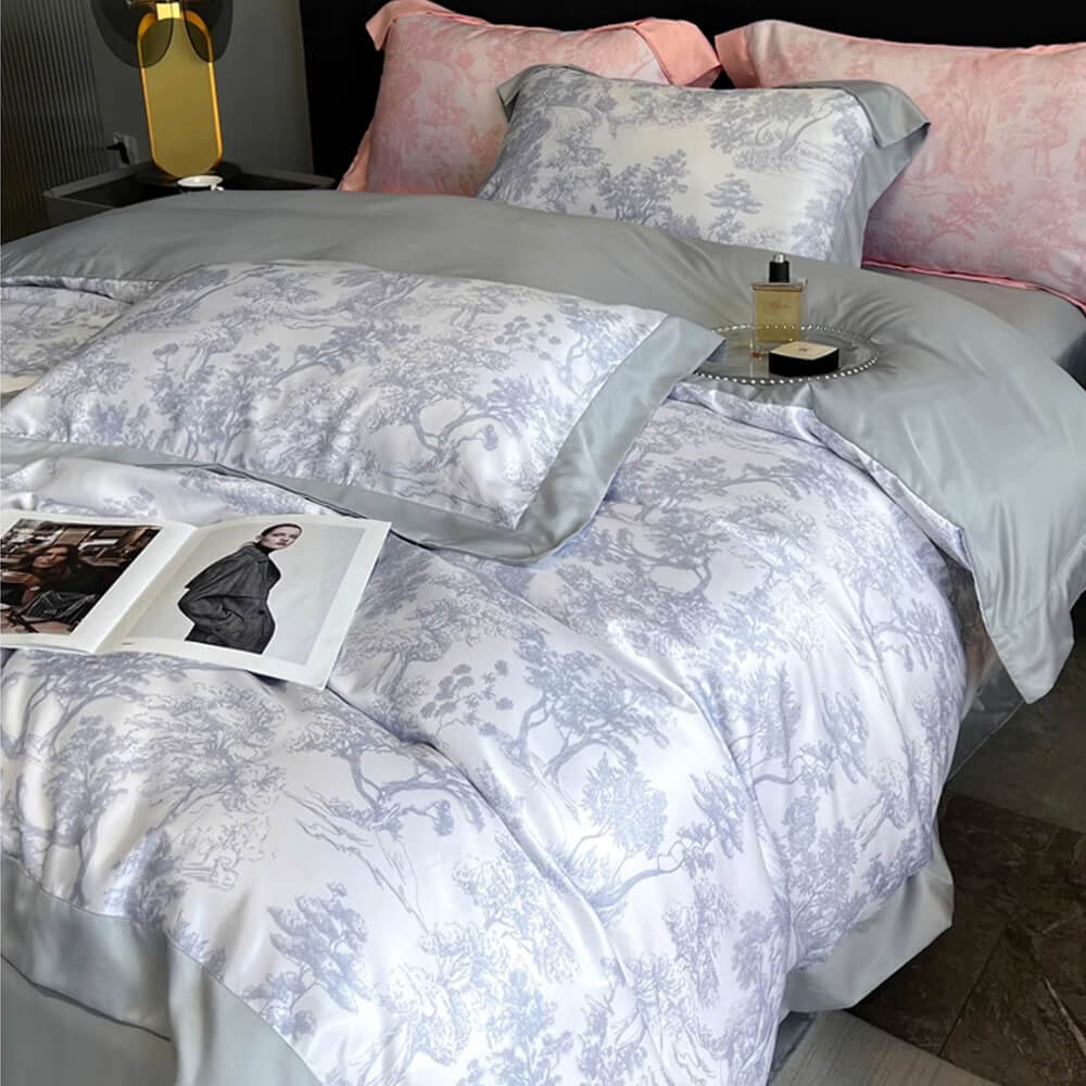 Set da letto estivo in seta da letto di seta di ghiaccio naturale di seta in seta estiva naturale