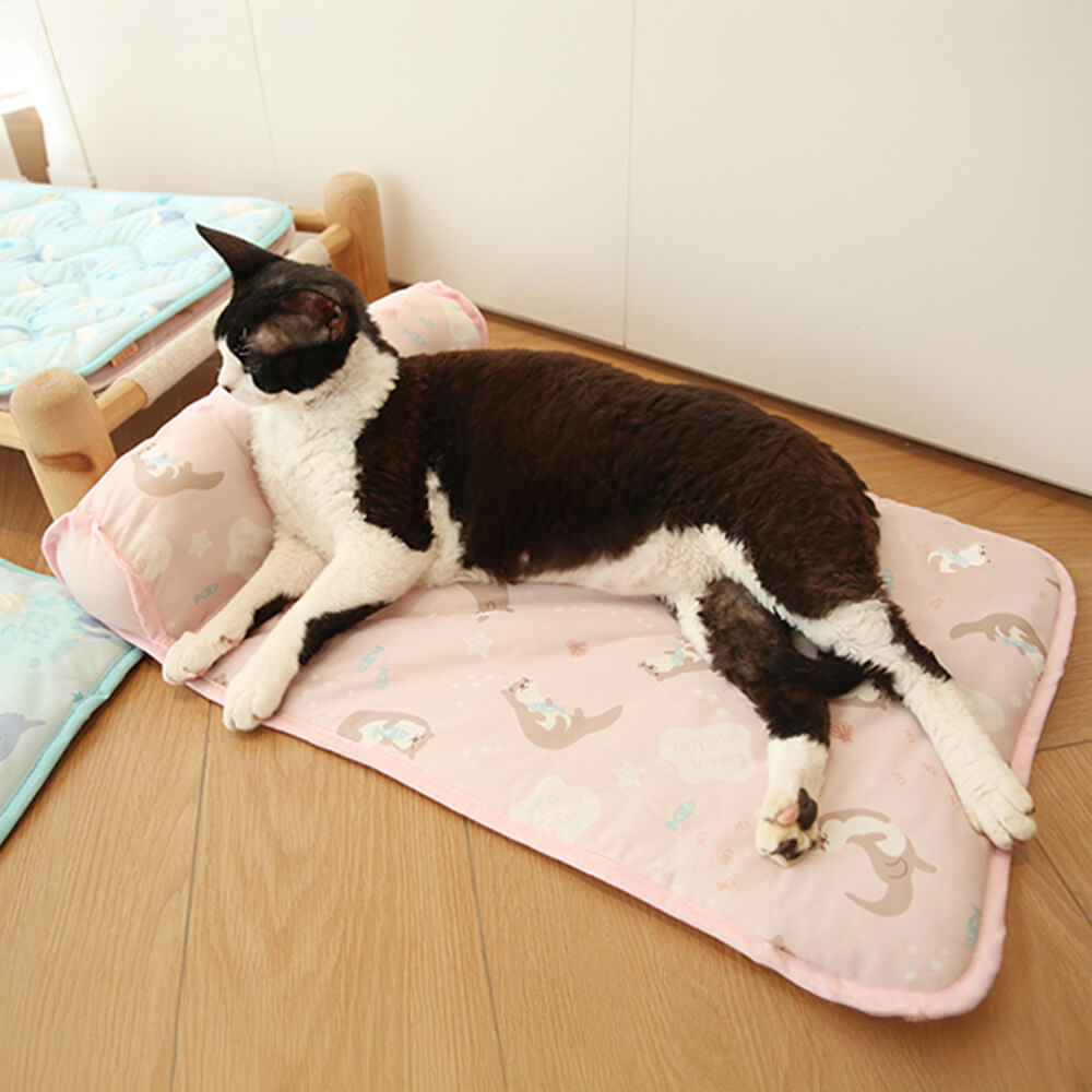 Serie Ocean Silk Silk Matina de perros de enfriamiento transpirable con almohada