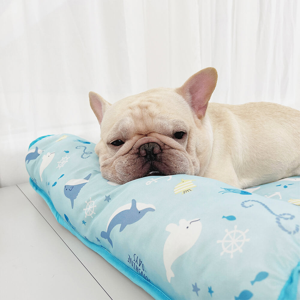 Serie Ocean Silk Silk Matina de perros de enfriamiento transpirable con almohada
