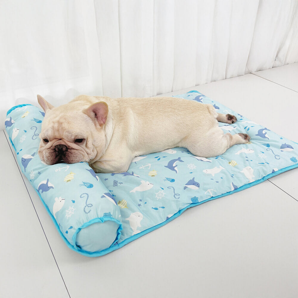 Serie Ocean Silk Silk Matina de perros de enfriamiento transpirable con almohada
