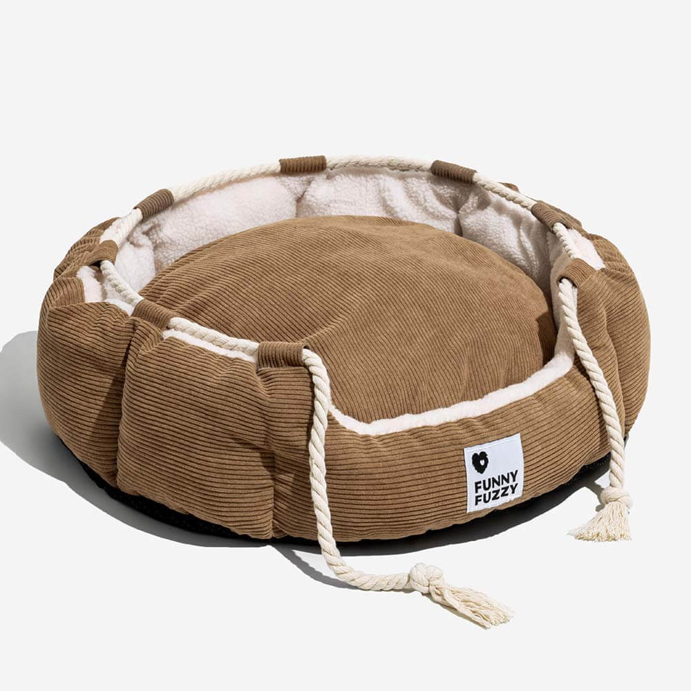 Cama para mascotas con cuerda para tirar, ajustable, resistente a mordeduras, para perros y gatos