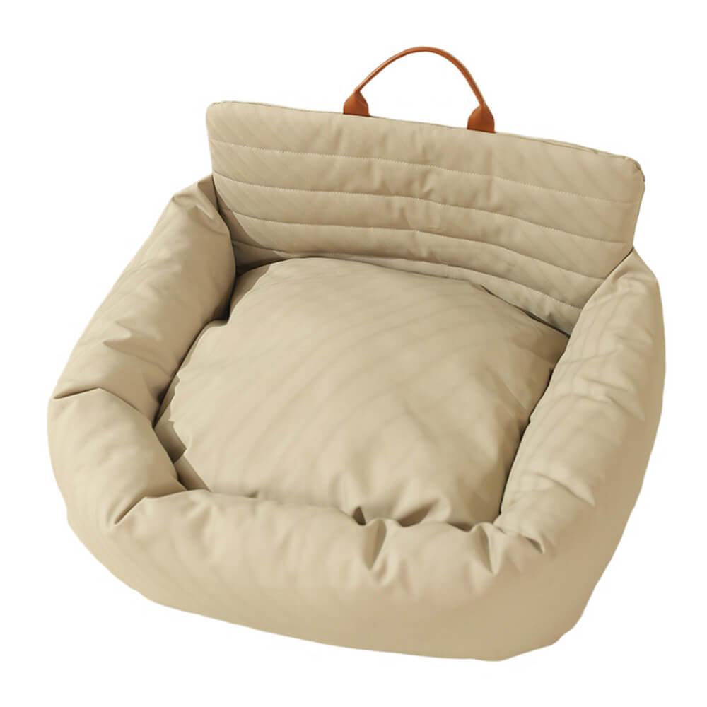 Thick and Soft Backrest Dog Car Seat Bed