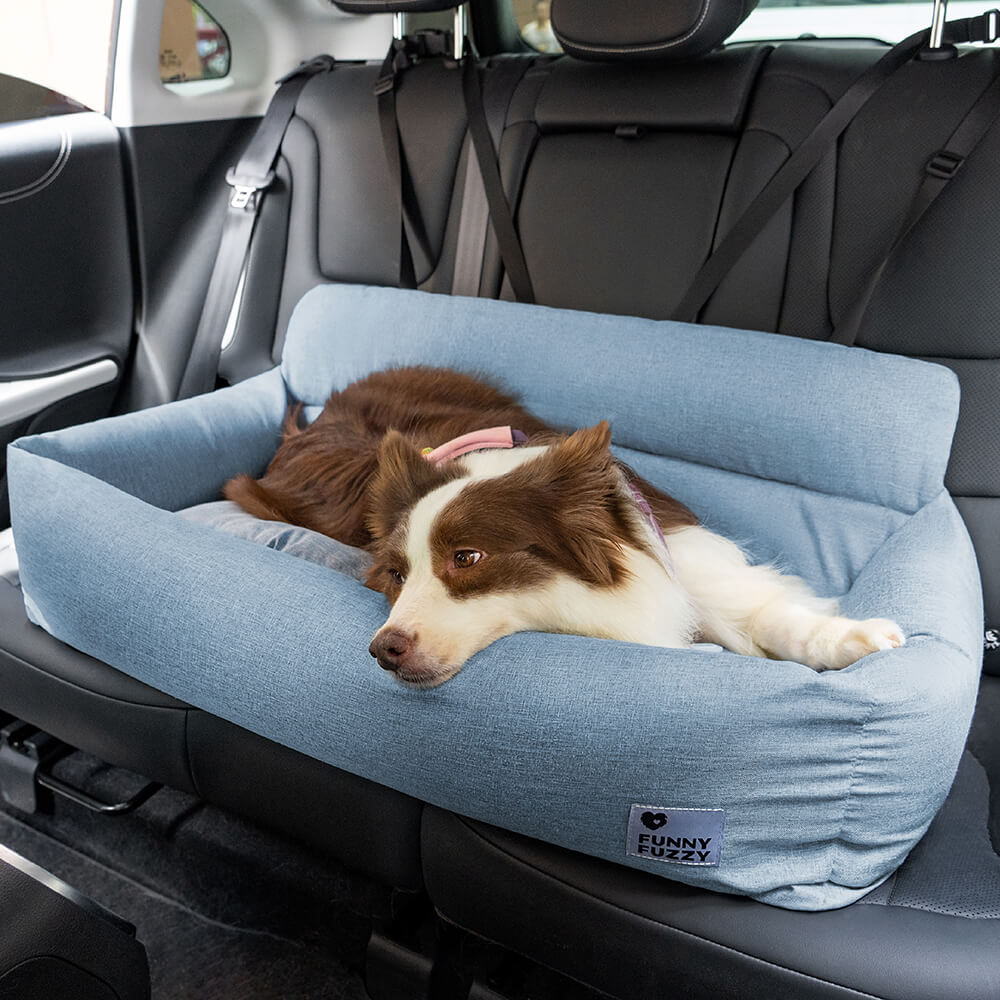 Cama para asiento trasero de coche, lavable, duradera, completa, con refuerzo de viaje