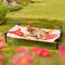 Erhöhtes Hundebett aus Aluminium im lebendigen Sommerdruck-Stil – Sommerparadies