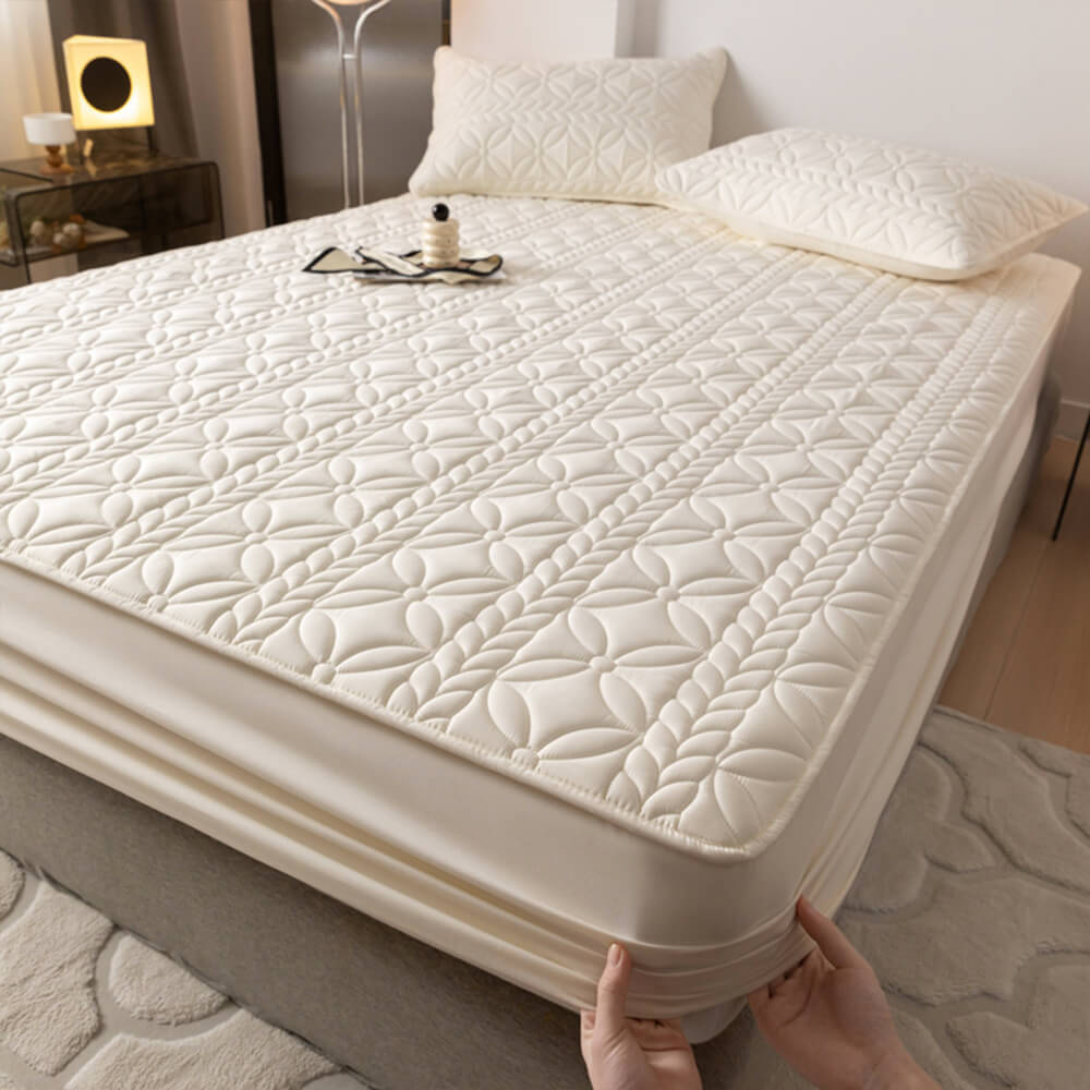 Woven Quilted Waterproof Antibacterial Quilted Sheet Mattress Cover