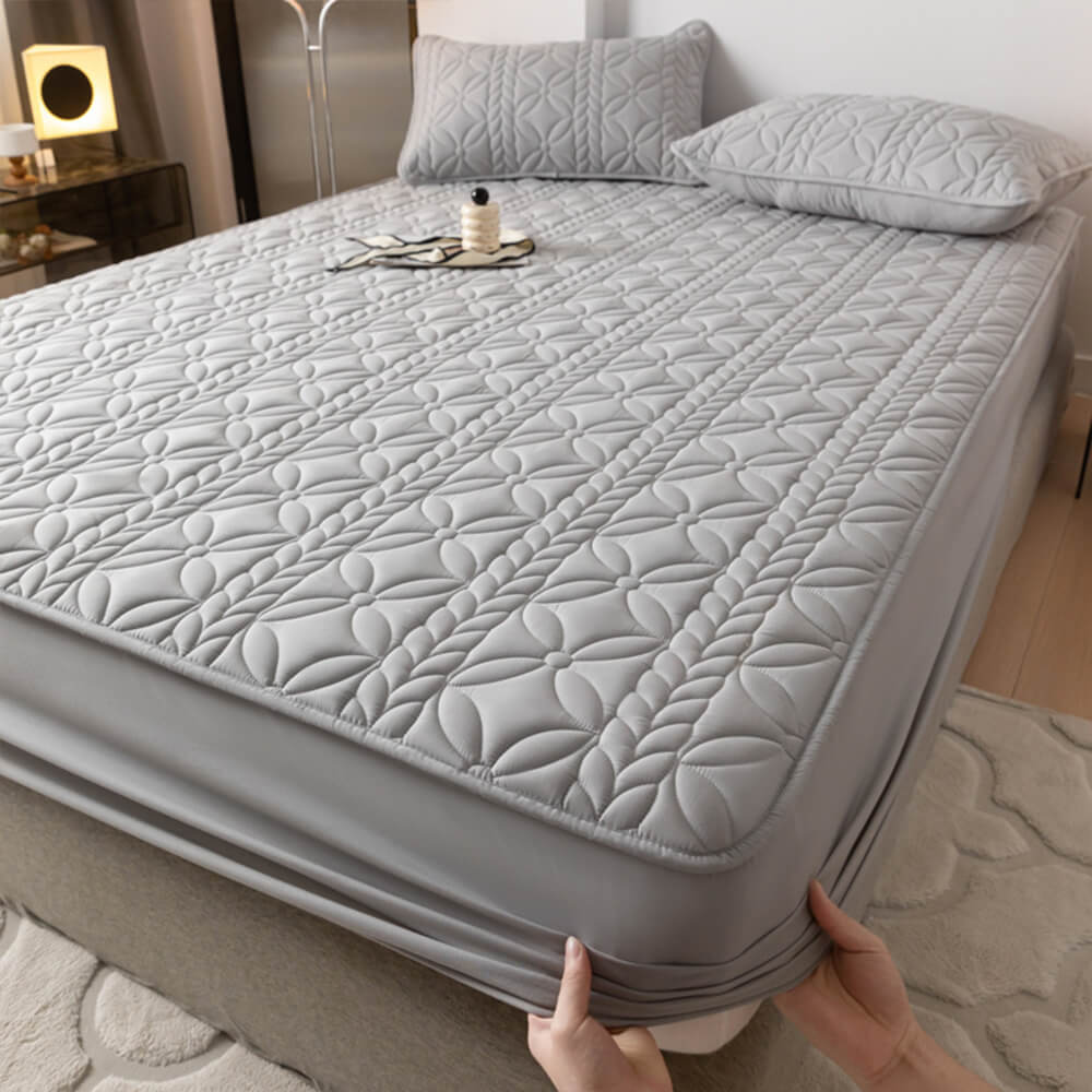 Woven Quilted Waterproof Antibacterial Quilted Sheet Mattress Cover