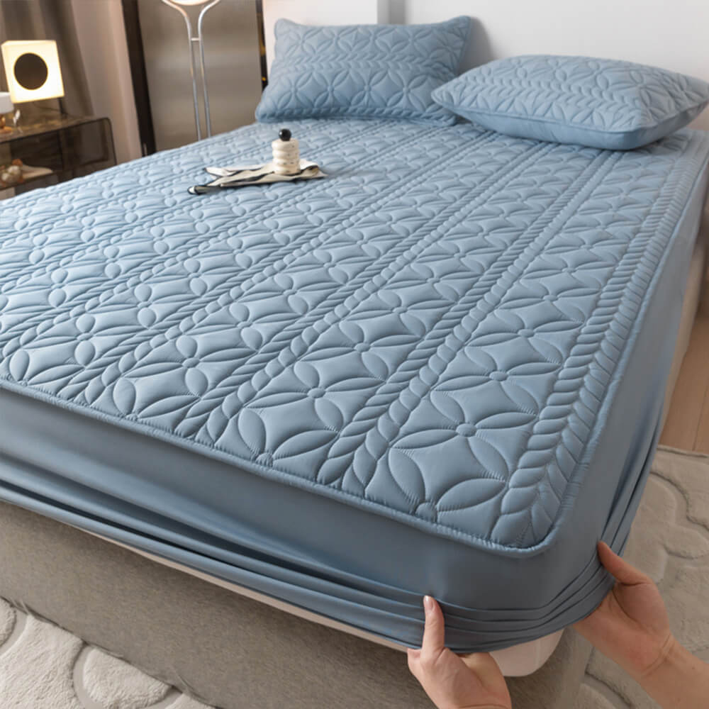Woven Quilted Waterproof Antibacterial Quilted Sheet Mattress Cover