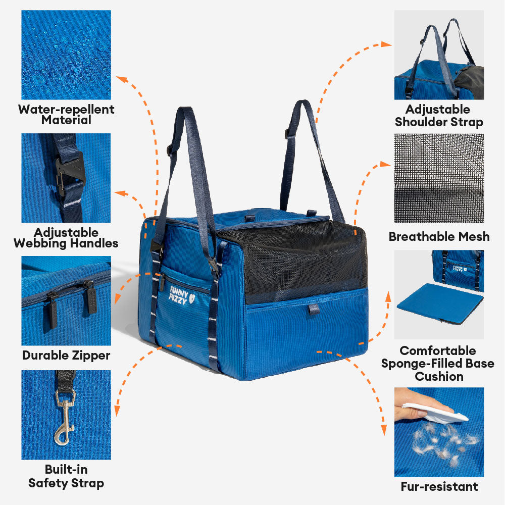 Lightweight Waterproof Safety Dog Booster Car Seat ＆ Pet Carrier - Gympet
