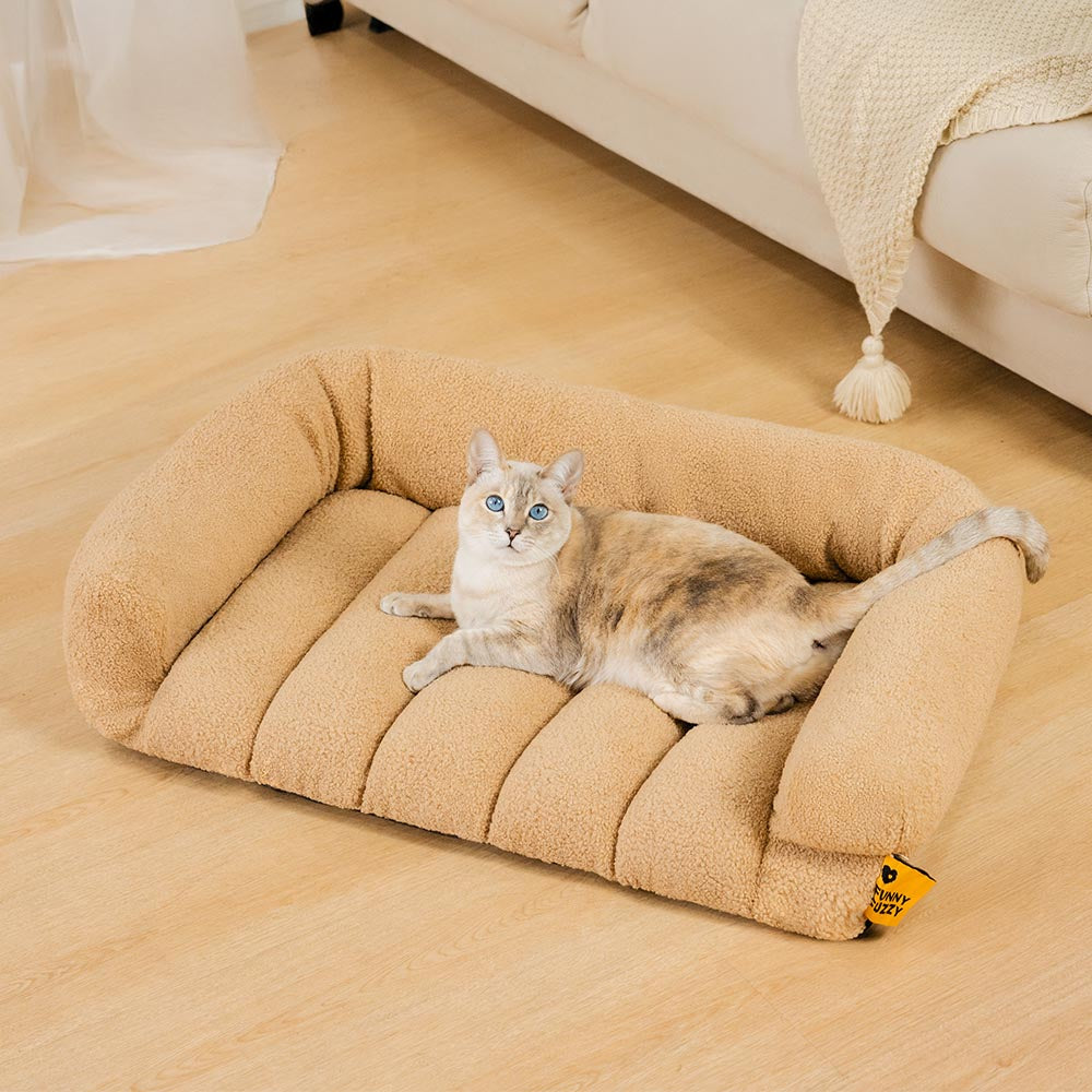 Large Soft Supportive Headrest Orthopedic Cat Bolster Bed - Cloudy Napper