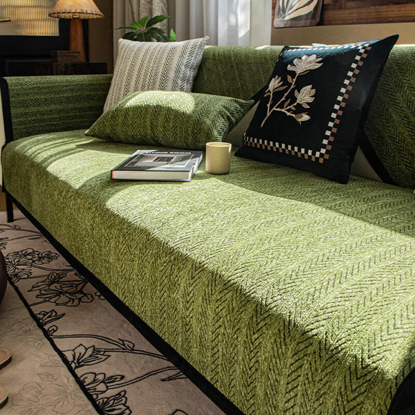 Protezione moderna mobili in tessuto Chenille Protezione anti-scratch Coperchio di divano non slip