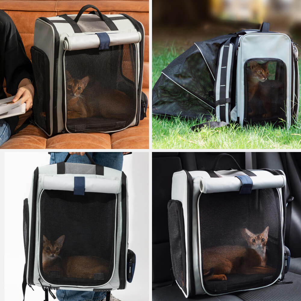Multi-function Expandable Large Space Outdoor Pet Bag Cat Backpack