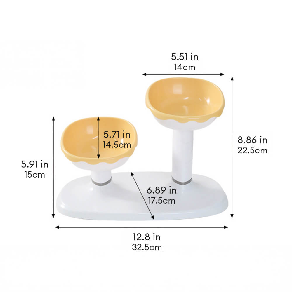 Multifunctional Adjustable Neck Protection Double Pet Bowl