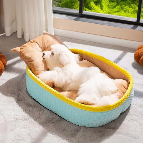 Neck Support Soft Heighten Frame Deep Sleep Pet Lounger Pillow Dog Bed