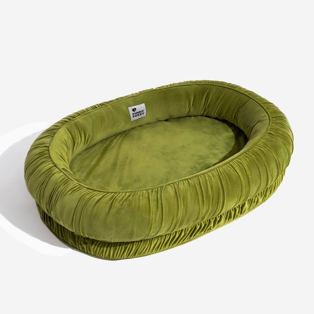 Soporte ortopédico ovalado acogedor cama desmontable y gato desmontable para dormir