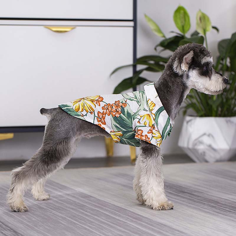 Camisa hawaiana a juego para ropa de perro y dueño