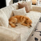 Paw Print Cute Plush Thick Sofa Decoration Non-slip Couch Cover
