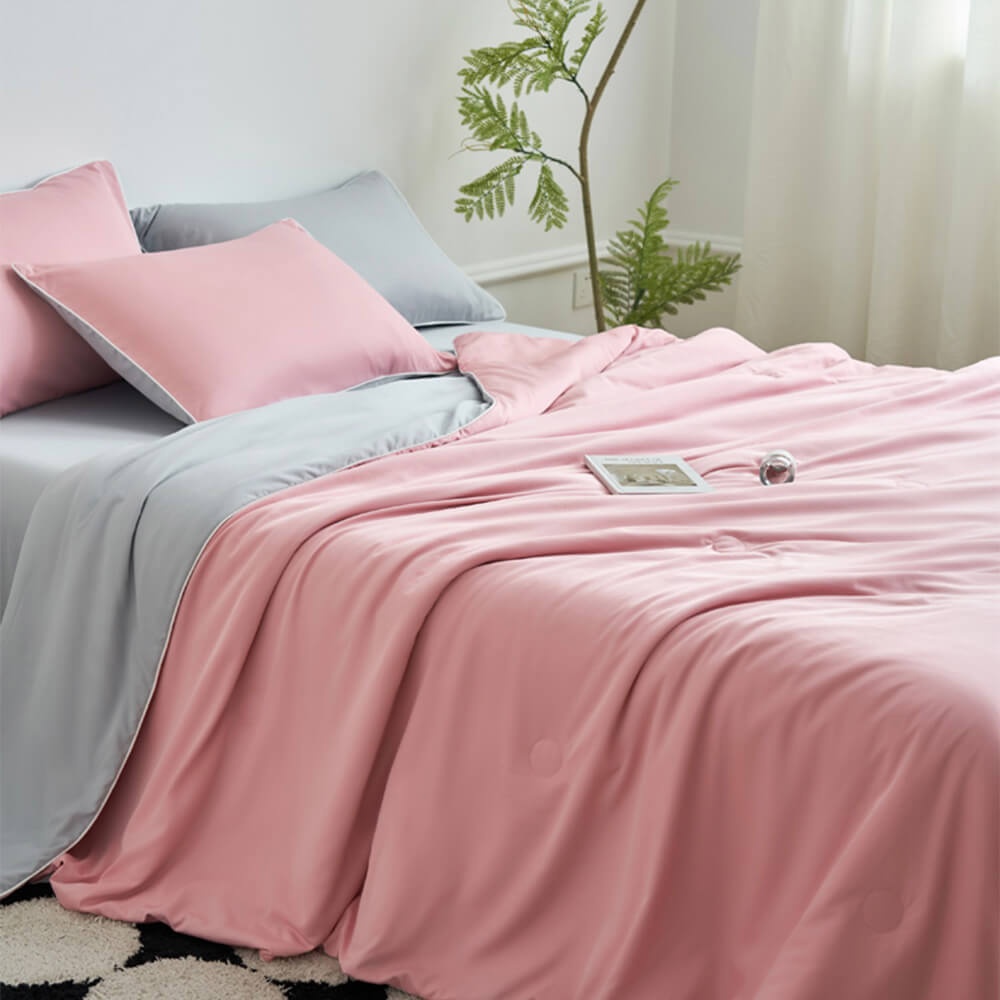 Premium Dual-Sided Comfort Cooling Ice Silk Bed Sheet Set