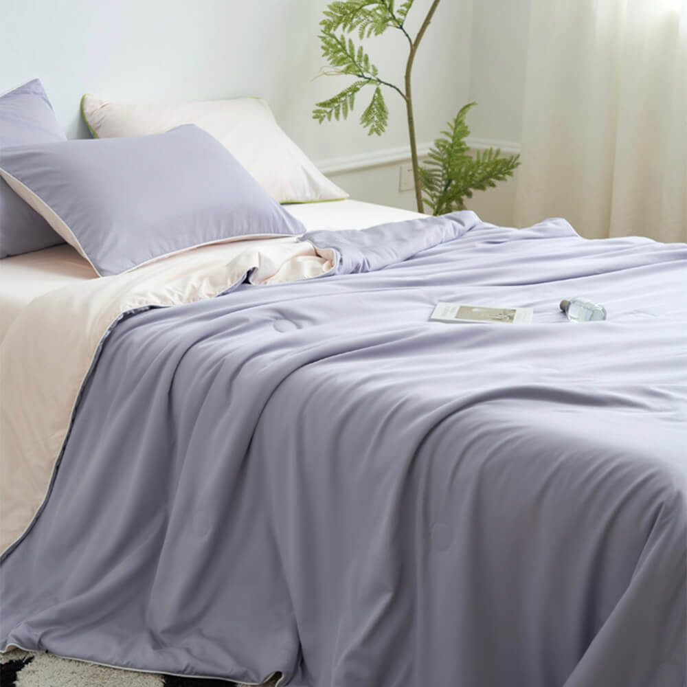 Premium Dual-Sided Comfort Cooling Ice Silk Bed Sheet Set