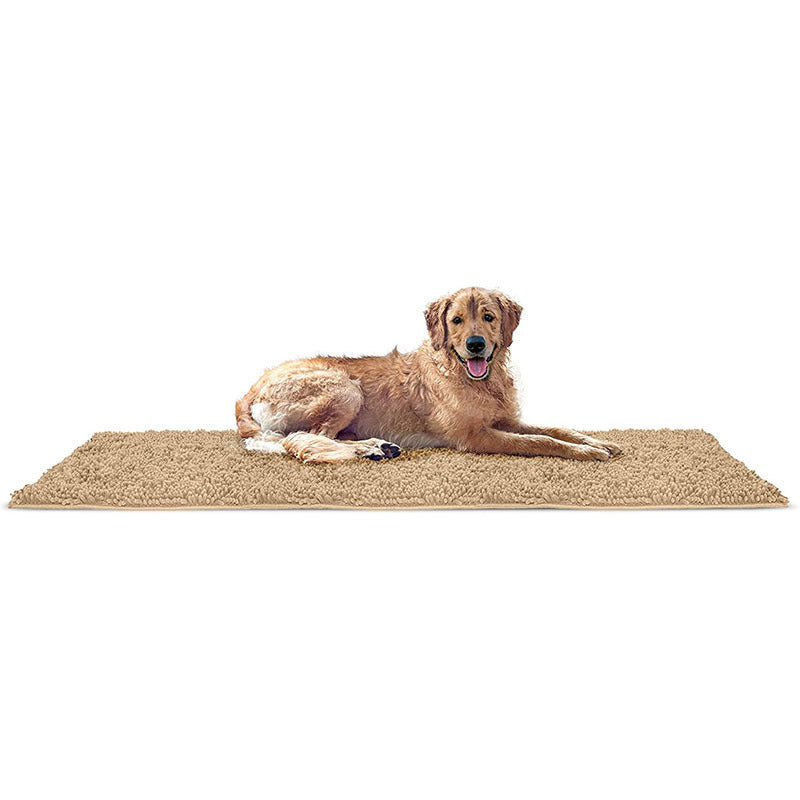Alfombra de puerta de chenille ultra absorbente de chenille para patas de perros fangosas