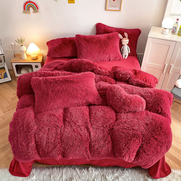 Romántico de lujo engrosado en espesor de lana de peluche de lujo