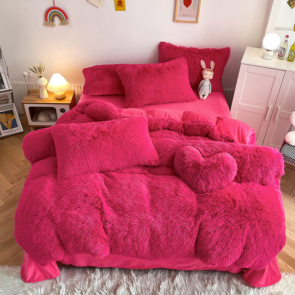 Romántico de lujo engrosado en espesor de lana de peluche de lujo