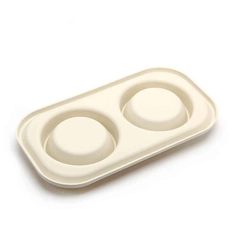 Bol en silicone à double bol pour animaux de compagnie à alimentation lente