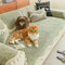 Chic Chenille Bouclé Non-Slip Couch Cover with Wavy Tassel Trim
