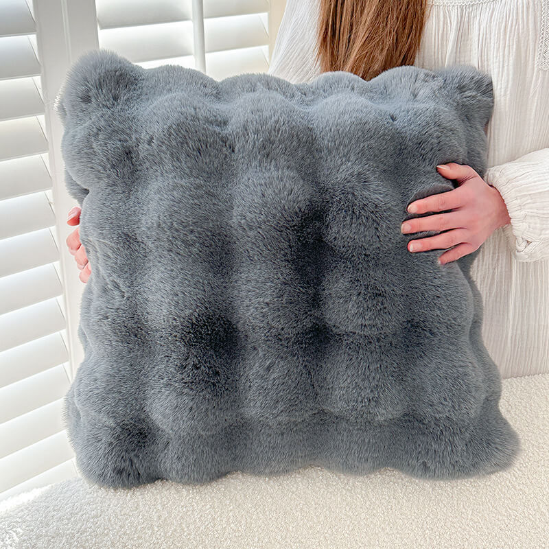 Soft Reversible Plush Sofa Pillow