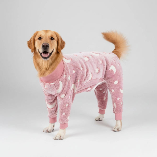 Pajama de perros suave y acogedor de luna y estrellas - Perfecto para la comodidad durante todo el año