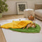 Tapis pour chien lavable en forme de feuille en peluche - Le collecteur de feuilles