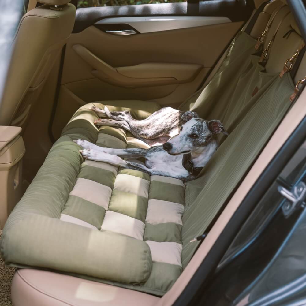 Travel Bolster Seguridad asiento trasero Bed de asiento para perros grandes - salón de ajedrez
