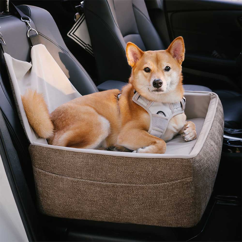 Asiento de seguridad de viaje Cama elevada gruesa para asiento de coche para perros