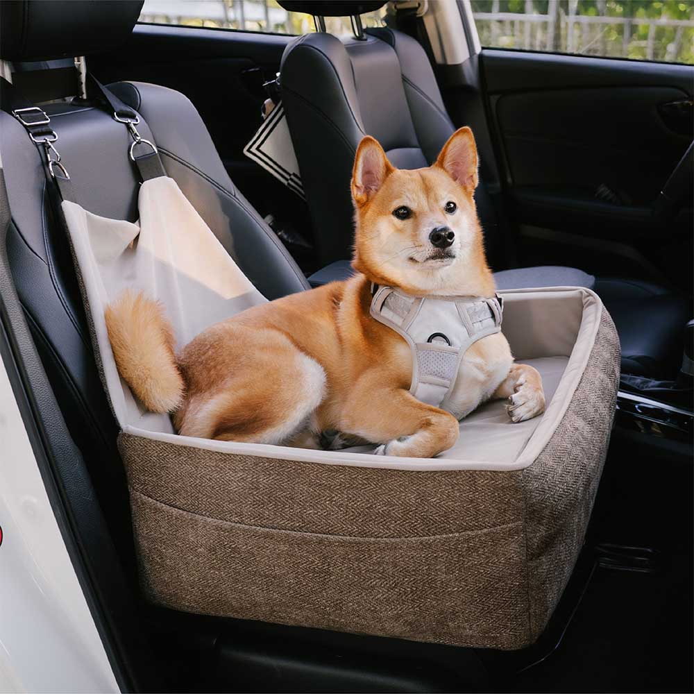 Asiento de seguridad de viaje Cama elevada gruesa para asiento de coche para perros