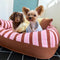 Trendy Striped Cozy Orthopedic Dog Sofa Bed - Snug Couch