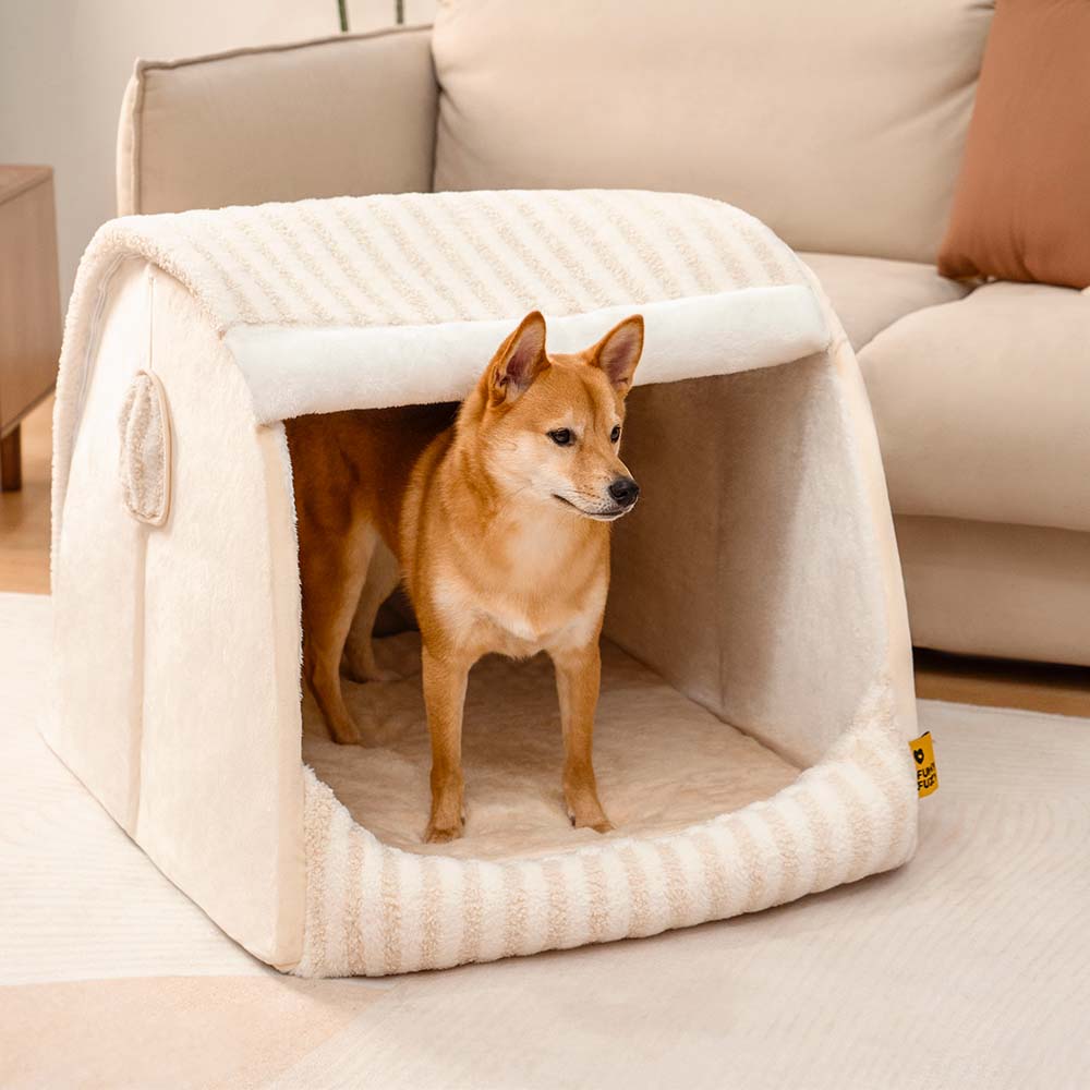 Lit orthopédique pour chien Trendy Stripe House - Cosy Hideaway