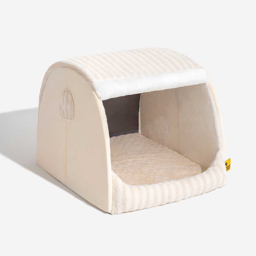 Striped Cozy Cat House - Cozy Retreat