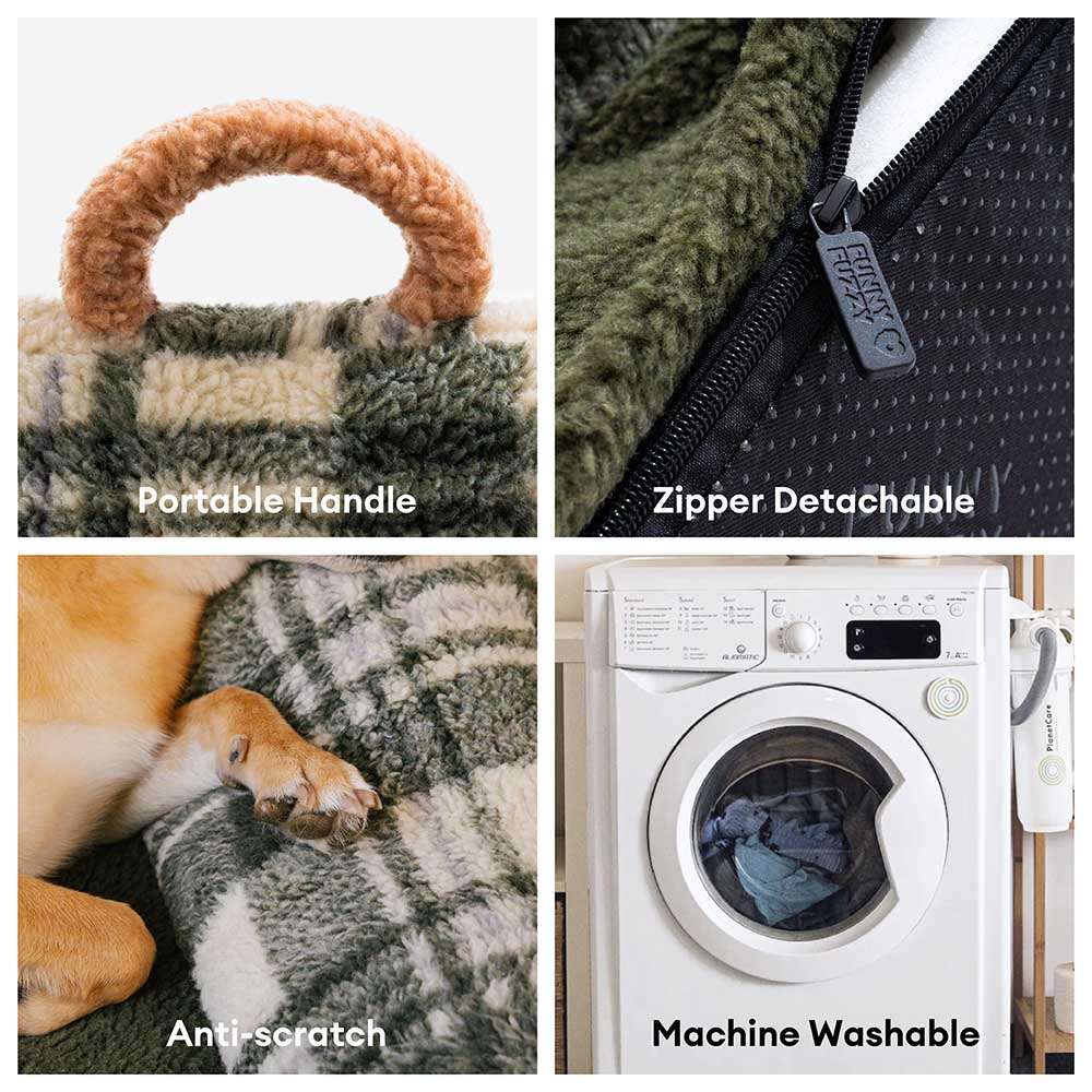 Waschbares, gemütliches, unterstützendes und beruhigendes Sofabett für Hunde und Katzen im Vintage-Stil