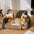 Cama de tela chenille de estilo vintage