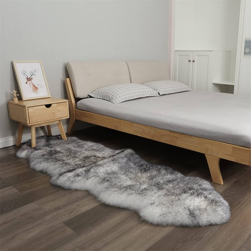 Tapis long en cachemire irrégulier et doux – Un confort douillet pour votre maison