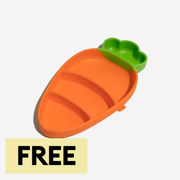 Carrot Silicone Suction Cup Pet Bowls