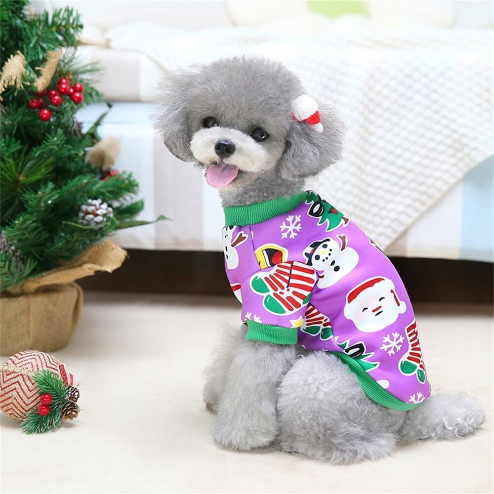 Chemise de Noël pour chien bonhomme de neige – Festive et amusante pour les vacances