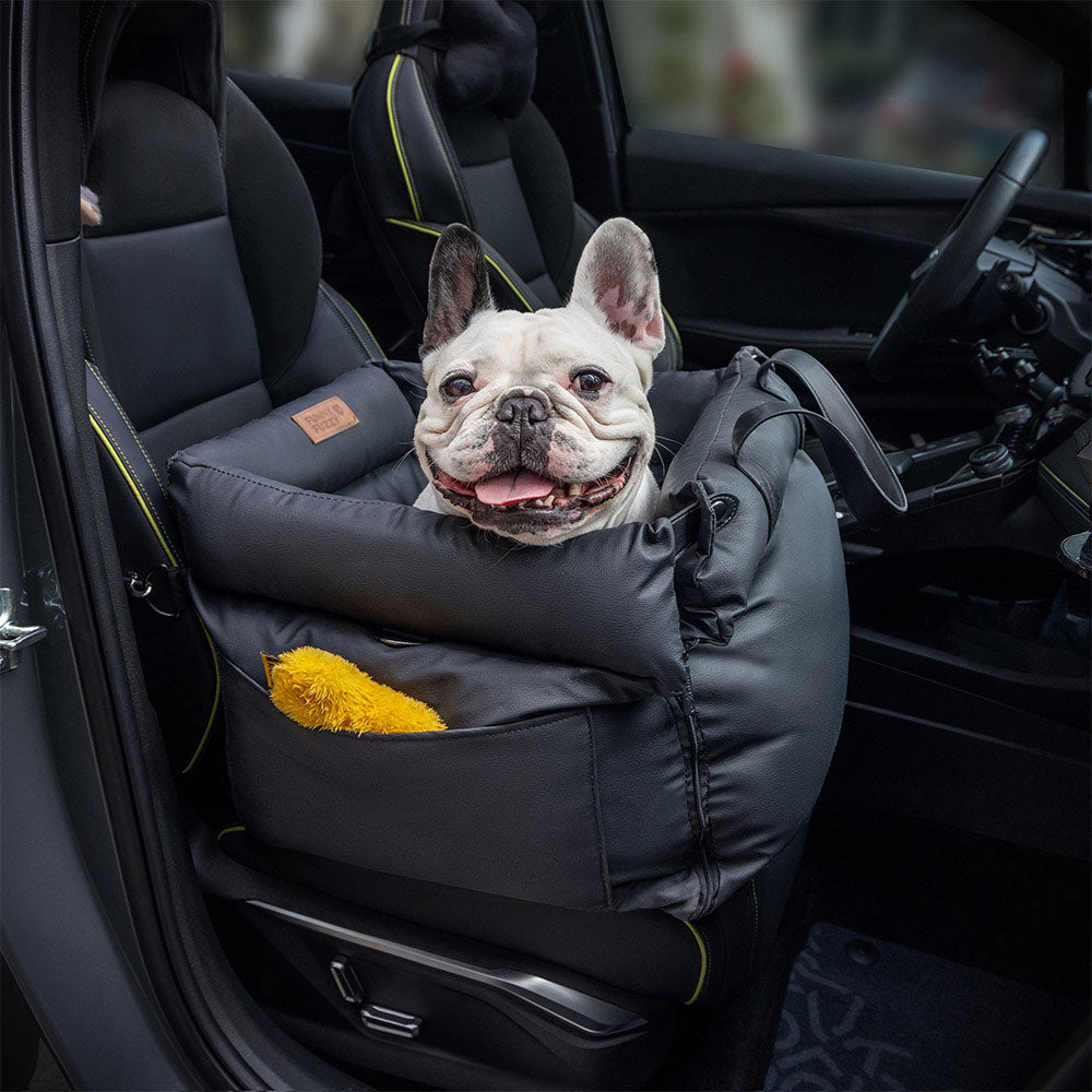 Cama elevadora para asiento de coche para perros de piel sintética de lujo - Urban Voyager