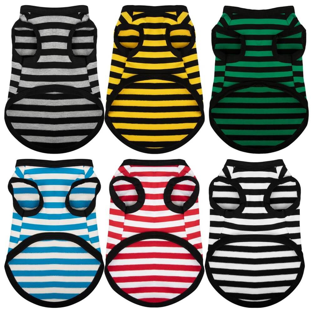 Summer Cotton Thin Striped Vest Pet Clothes