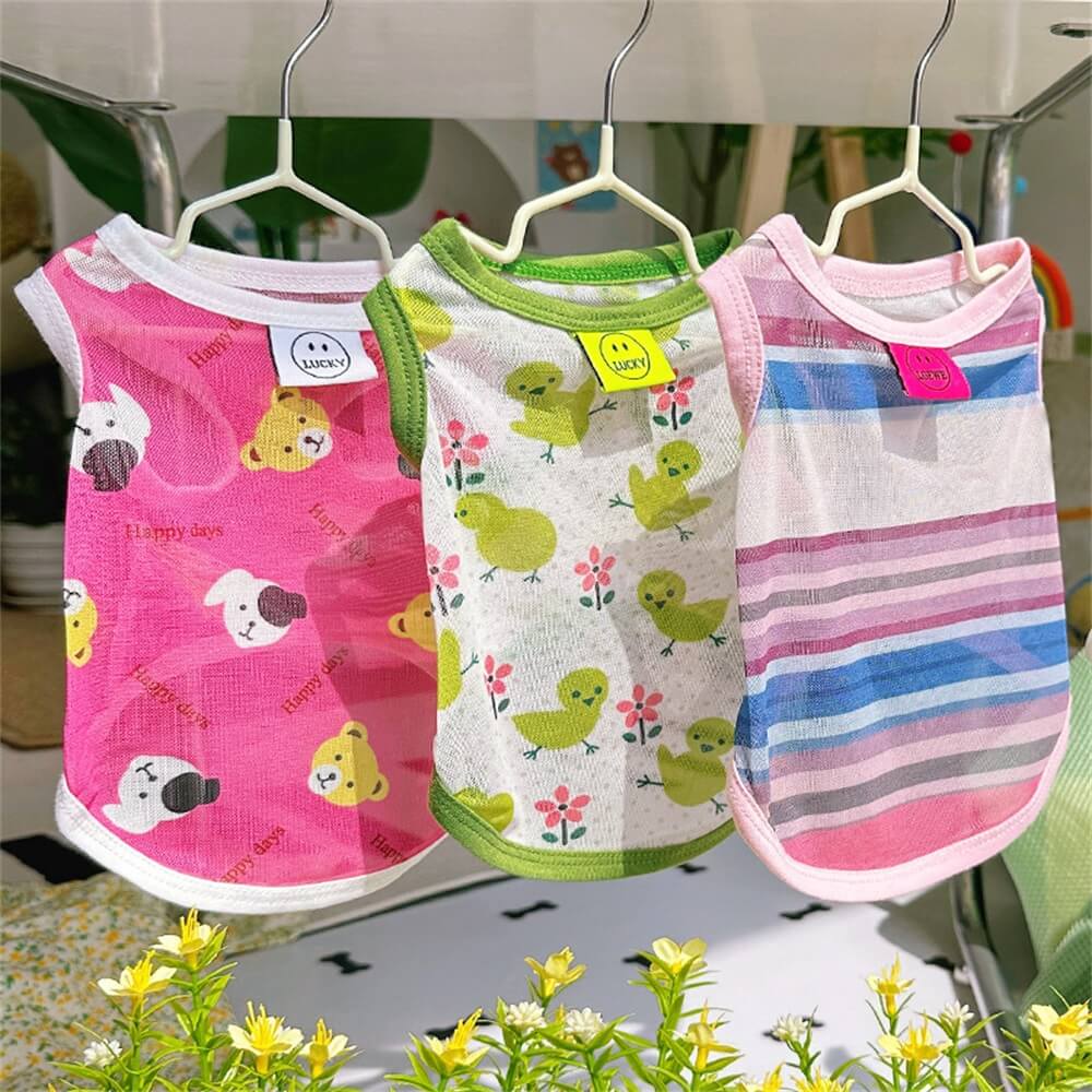 Lightweight and Fun Patterned Dog Vests – Perfect for Summer Days