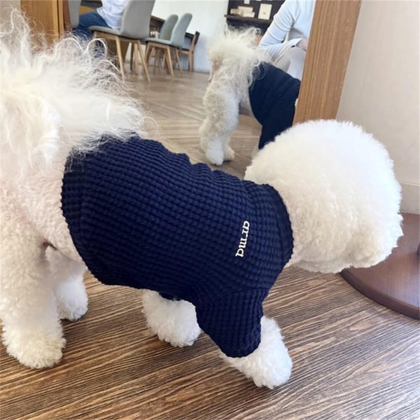 Suéteres acogedores de punto gofre para perros: suéter suave y cálido para mascotas en 4 <tc>Color</tc>s