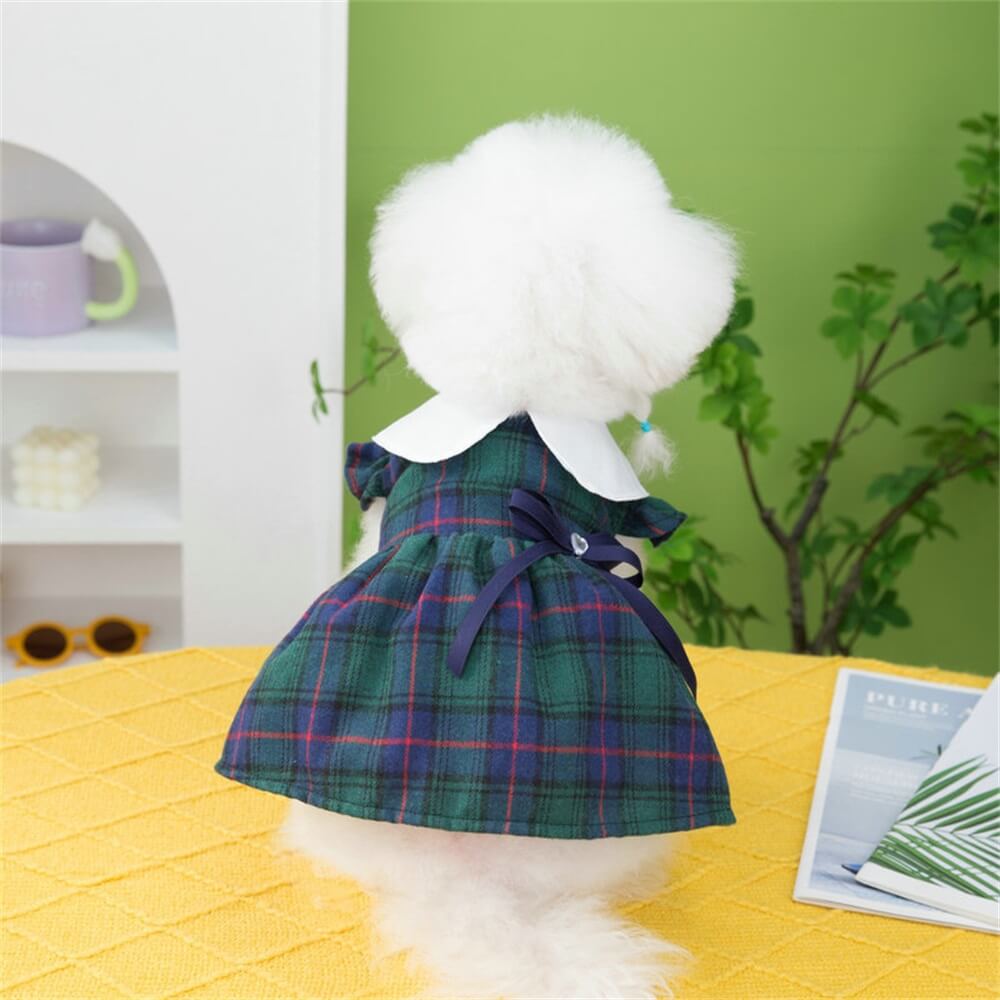 Elegant Plaid Dog Dress - Perfect for Special Occasions