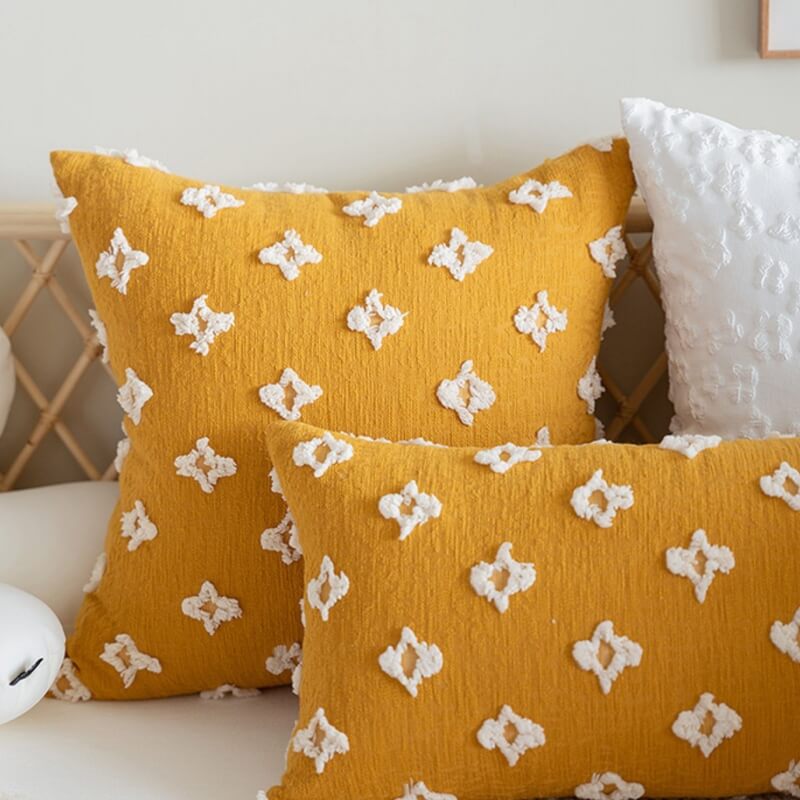 Embroidered Daisy Pillow Sofa Pillow