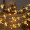 Luces LED de navidad renos y copos de nieve USB luces de cuerda USB