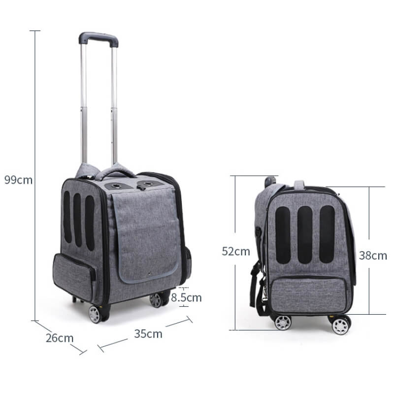 Multipurpose Folding Cat Travel Backpack Pet Trolley Case